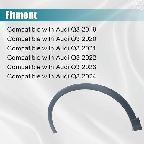 GXARTS GRAY اليسار فتح العجلة الأمامية تقليم 83A-853-717-A-GRU متوافق مع Audi Q3 2019-2024 in Saudi Arabia
