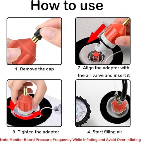 3 قطع سوب مجداف مجلس نافخة مضخة الهواء محول محول المرفقات للقوارب المطاطية قوارب الكاياك الوقوف التجديف صمام موصل الملحقات الوردي in Kuwait