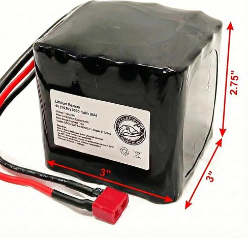 14.8v 8A Lithium Battery with Charger for CuttleJet Mini Electric Paddle Board Motor 4s 8000 mAh 118.4 Wh in Saudi Arabia