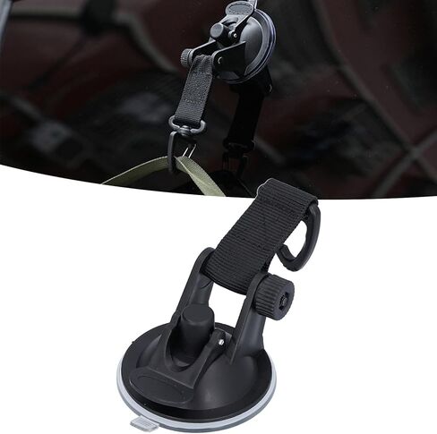 Securing Hook Suction Cup Multi Purpose Reusable Hook with Safety Hooks Reverse Adsorption for Camping Tarp Swimming Pool Tents Outdoor Black 14.5x6.5x4.5cm in Saudi Arabia