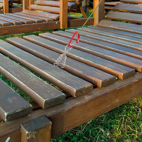 Holibanna 5pcs Spring Tent Anchors Round Tube Windproof Hooks, Stainless Steel Fast Tie Down Anchors for Outdoor Camping Tent Rope Tensioner Accessories in Kuwait