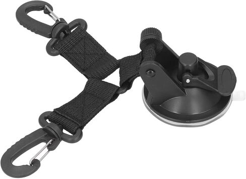 4 قطع مرساة كأس شفط، خطاف خيمة تخييم عالي التحمل، خطاف تأمين مزدوج الرأس مع حزام ABS والنايلون، كوب شفط خارجي متعدد الأغراض للسيارة والشاحنات والسفر والمنزل in Kuwait