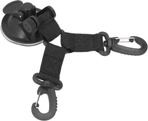 4 قطع مرساة كأس شفط، خطاف خيمة تخييم عالي التحمل، خطاف تأمين مزدوج الرأس مع حزام ABS والنايلون، كوب شفط خارجي متعدد الأغراض للسيارة والشاحنات والسفر والمنزل in Kuwait