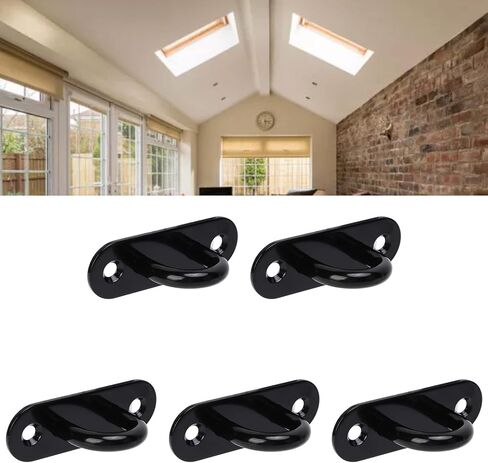 Ceiling Hooks Pad Eyes Plate, 5 PCS Strip Type Eye Plate U Hooks Reinforced Load Bearing Door Fixing Buckle Marine Hardware (8mm) in Saudi Arabia