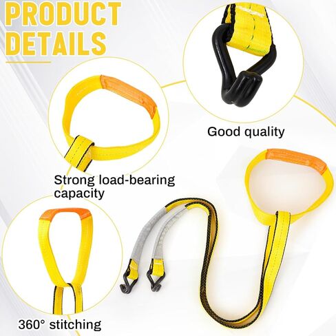 2 بوصة × 5 قدم رافعة شوكية صناعية رفع البطارية تحمل حبال حامل البطارية حزام رافع مع خطاف 12 بوصة رفع حلقة مستديرة مع وسادة حماية شديدة التحمل لمصنع الصناعة in Kuwait