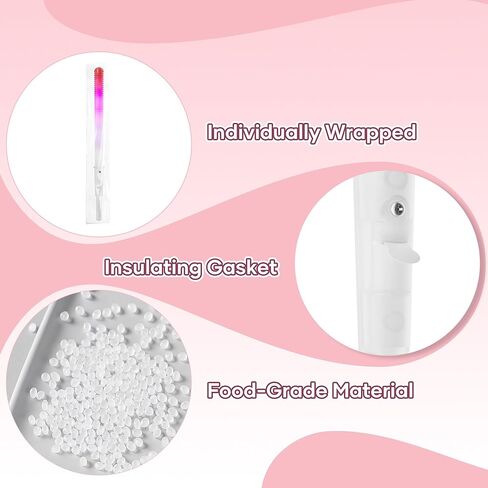 50 Pcs LED Cotton Candy Cones – Valentine’s Day Special Edition Glow Sticks – Reusable Waterproof Cotton Candy Holders – Romantic Lights for Parties, Weddings, Events & Celebrations in Saudi Arabia