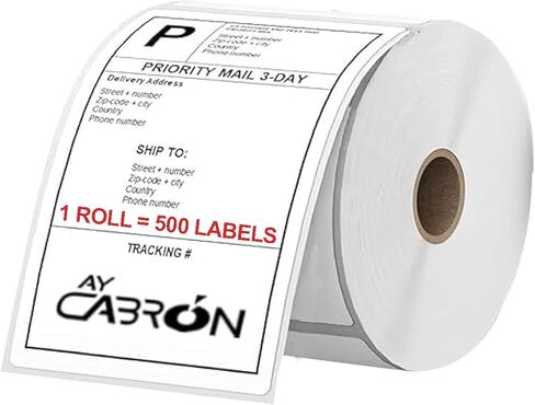 Ay Cabron™ Professional-Grade 4" x 6" Thermal Shipping Labels – Weather-Resistant Adhesive - Barcode & Address Compatible | 500 Labels per Roll - 4" x 6" (100 x 150 mm) - 1 ROLL = 500 Labels in Saudi Arabia