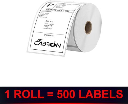 Ay Cabron™ Professional-Grade 4" x 6" Thermal Shipping Labels – Weather-Resistant Adhesive - Barcode & Address Compatible | 500 Labels per Roll - 4" x 6" (100 x 150 mm) - 1 ROLL = 500 Labels in Saudi Arabia