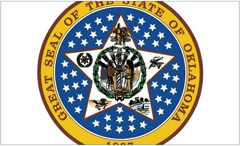 Great Seal of Oklahoma Square Decal Vinyl Bumper Sticker 5" in Saudi Arabia
