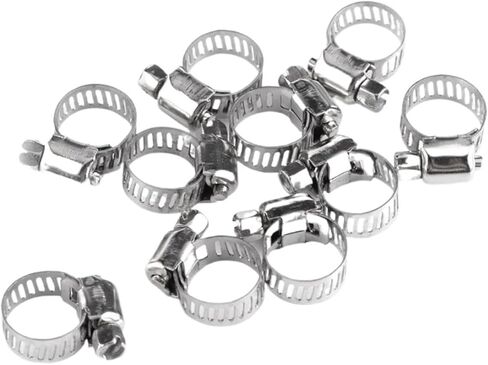 Clamps,Hose Clamps, 10pcs Iron Galvanized Adjustable Drive Hose Clamp Fuel Line Worm Size Gear Clip Pipe Tube Fasterner 8mm in Saudi Arabia