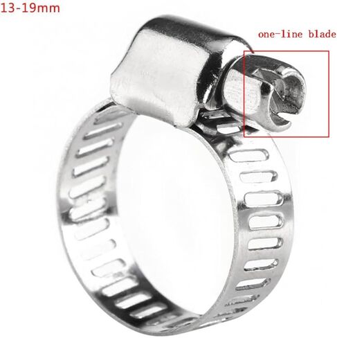 Clamps,Hose Clamps, 10pcs Iron Galvanized Adjustable Drive Hose Clamp Fuel Line Worm Size Gear Clip Pipe Tube Fasterner 8mm in Saudi Arabia