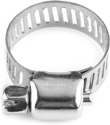 Clamps,Hose Clamps, 10pcs Iron Galvanized Adjustable Drive Hose Clamp Fuel Line Worm Size Gear Clip Pipe Tube Fasterner 8mm in Saudi Arabia