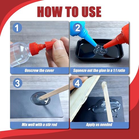 5 Minute Epoxy Glue Kit, 260ml Clear Epoxy Adhesive Sturdy, Waterproof, Heat-Resistant, Fast Curing, 5 Min Epoxy Glue All Purpose, Metal, Plastic, Wood, Ceramics, Glass and More in Kuwait