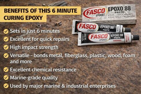 Epoxo-88 | 6min Set Epoxy Paste Adhesive Glue White 18oz Tube kit in Saudi Arabia