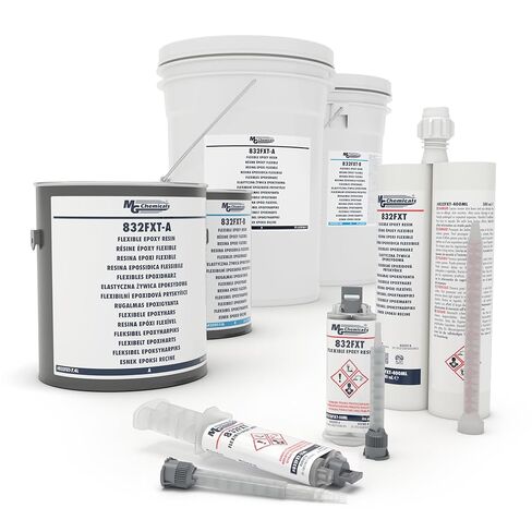 MG Chemicals 832FXT Flexible Black Epoxy Resin, Low-Modulus, High Electrical Insulation, 25 mL Dual Syringe in Saudi Arabia