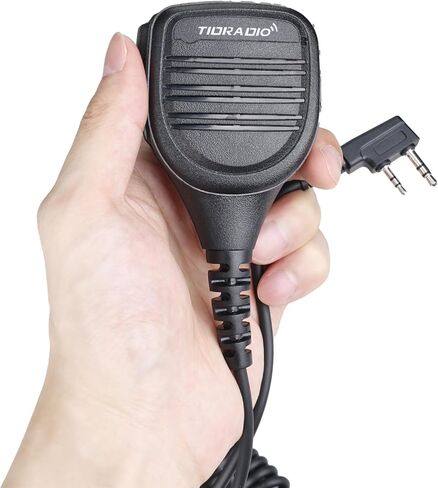 Tidradio Radio Mic Baofeng Accessories Weatherproffing IP54 ميكروفون مكبر صوت ثقيل لـ Baofeng 5RM DM32 K5Plus BF-F8HP PRO UV-5R GM-15 Pro UV-5G Plus TD-H3 Plus TD-H8 RB48 Walkie-Pack -1 in Saudi Arabia