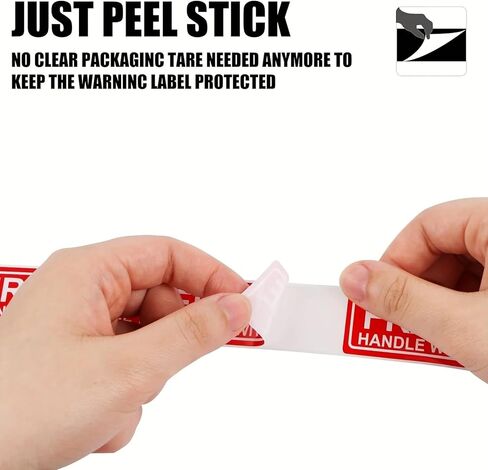 300PCS Fragile Stickers 1 x 3 Inch, Permanent Adhesive Handle with Care Shipping Labels, Waterproof Tear-Resistant Warning Stickers for Moving, Glass, Ceramics, Electronics and Delicate Items in Saudi Arabia