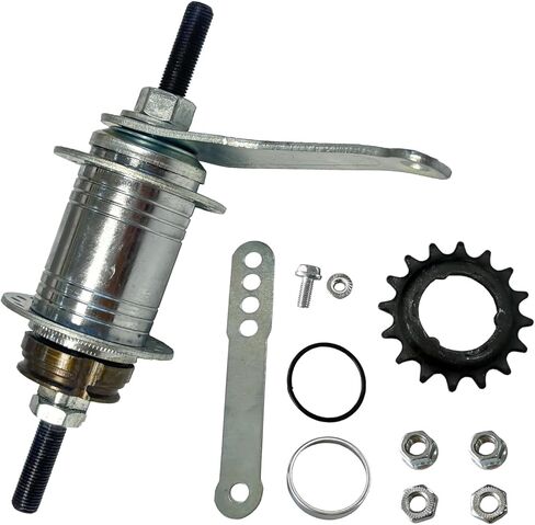 XYAUTO 36 Hole Bicycle Coaster Brake Hub Silver Color, Bike Brake Rear Hub Stainless Steel for Fixed Gear Bicycle, MTB Bike in Saudi Arabia