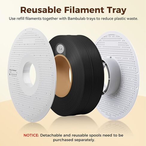 ENOMAKER Bamboo Lab PLA Matte Filament Refill Charcoal Black 11101 1.75mm, 3D Printer Filament with RFID for AMS, Easy to Print & Beginner Friendly,3D Printing Consumables 1kg Spool (2.2lbs) in Saudi Arabia