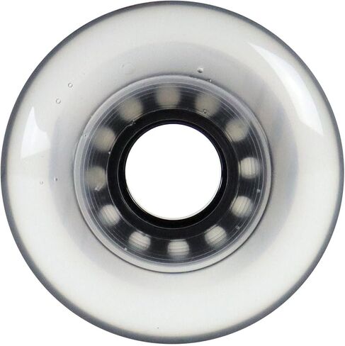 Player's Choice Indoor Roller Hockey Wheels 8-Pack with Hybrid Ceramic Bearings and Spacers - Ginos Clear Grey Dual-Pour 74A Hardness for Skates - Super High Rebound Urethane in Saudi Arabia