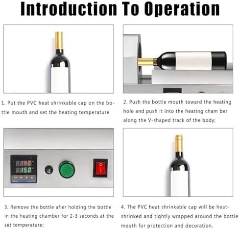 Digital Temperature Control Electric PVC Capsule Shrinking Machine for Efficient Bottle Lid Sealing for Home & Small Business Use in Saudi Arabia