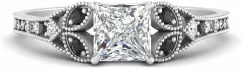 اختر Gemstone Split Band العتيقة الحلقة الاسترليني الفضية الأميرة الشكل الجانبي خواتم الخطبة الحجر الحد الأدنى التصميم الحديث هدية الزفاف لنا الحجم من 4 إلى 12 in Kuwait