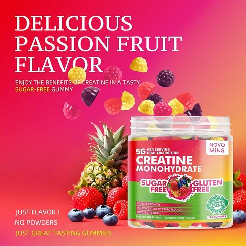 كرياتين مونوهيدرات 5000 مجم للرجال والنساء، أقراص كرياتين مونوهيدرات قابلة للمضغ لتقوية العضلات، وبناء العضلات، وتعزيز الطاقة، ومكمل ما قبل التمرين (120 قطعة) in Kuwait