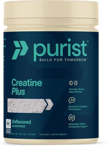 PURIST Protein Creapure Creatine Plus Monohydrate | Workout Powder Supplement | Women Men Muscle Strength Energy Recovery | Clean Nutrition | NSF Certified | Contains Sugar Free Stevia (Unflavored) in Saudi Arabia