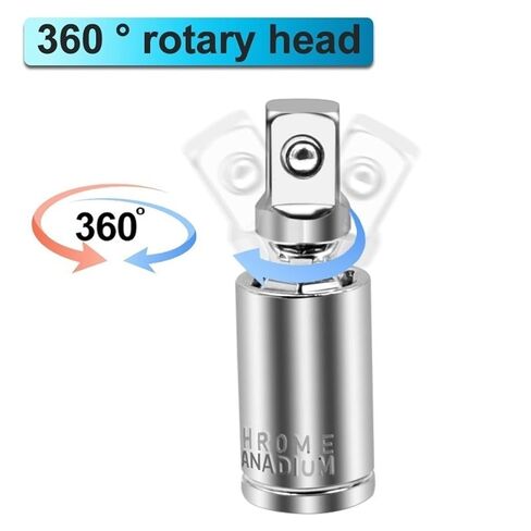 1/4" 3/8& 1/2& Universal Joint Set Ratchet Angle Extension Bar Socket Adapter Manual and Pneumatic Bendable Tools(0.5 inch) in Saudi Arabia