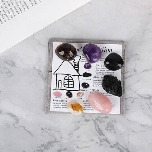 مجموعة كريستال لحماية المنزل، أحجار حماية لتنظيف المجالات الكهرومغناطيسية، وإزالة الطاقة السلبية، والبركة الروحية، وبلورات لحماية مجموعة أدوات الانتقال إلى المنزل الجديد وهدية منزلية جديدة in Kuwait