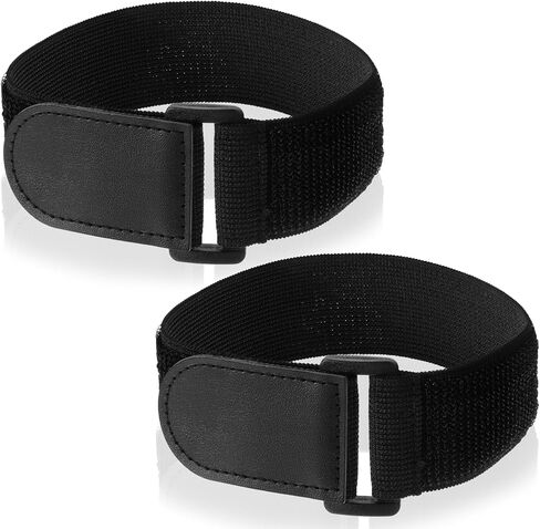 2 PCS Elastic Ankle Straps, Adjustable Boot Straps for Cowboy Boots Adjustable Boot Bands Leg Blousing Strap Elastic Trousers Blouses Strap Band for Hiking Fishing Hunting Riding (Black) in Saudi Arabia
