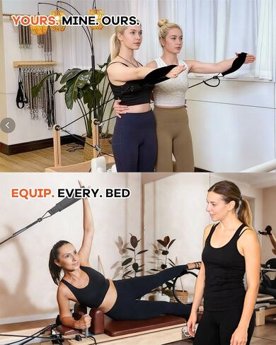 Pilates Reformer Split Rope Upgrade System - Advanced Independent Arm Training Kit with Rope Divider, 4M+1M Cords & 2PCS Pilates Straps for Reformer for Home Studio Strength Workouts in Kuwait