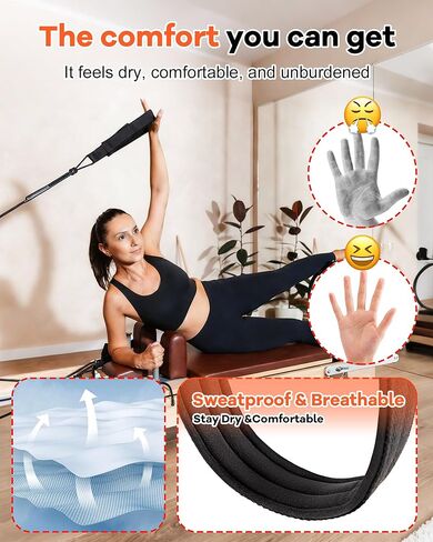 Pilates Reformer Split Rope Upgrade System - Advanced Independent Arm Training Kit with Rope Divider, 4M+1M Cords & 2PCS Pilates Straps for Reformer for Home Studio Strength Workouts in Kuwait