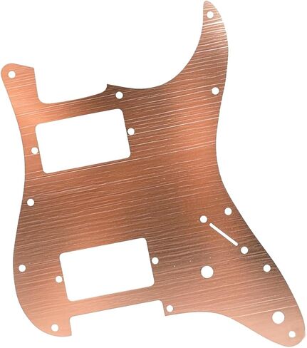 HH Metal Guitar Pickguard 11 Hole with Covered Humbucker 2-Pot Layout - for Fender Squier Strat Style Electric Guitar Stainless Steel in Saudi Arabia