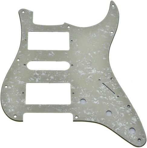 KAISH 11 فتحة على الطراز الحديث القياسي ST HSH Pickguard لـ American Strat Humbucker مع زاوية مربعة سوداء 3 طبقات in Saudi Arabia