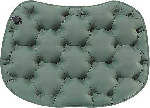 وسادة مقعد قابلة للنفخ، تصميم مضغوط قابل للطي، وسادة هوائية محمولة خفيفة الوزن، وسادة كرسي مقاومة للماء مقاس 17.7 × 13.4 بوصة، باللون الأخضر، للتخييم والمشي لمسافات طويلة والطائرة والسفر in Kuwait