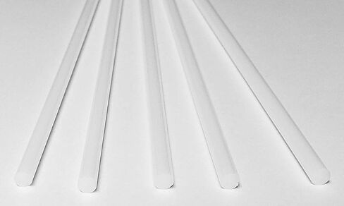 5 قطع بقطر 1/4 بوصة × 18 بوصة طويلة اللون من قضبان شبكي أكريليك بيضاء غير شفافة - قطر .25 - قطر 6.35 ملم أبيض صلب شفاف in Kuwait