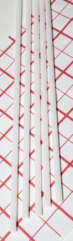 5 قطع بقطر 1/4 بوصة × 18 بوصة طويلة اللون من قضبان شبكي أكريليك بيضاء غير شفافة - قطر .25 - قطر 6.35 ملم أبيض صلب شفاف in Kuwait