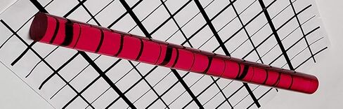 قطر 3/4 بوصة × 12 بوصة قضيب أكريليك مقذوف شفاف وأحمر طويل - 19 مم × 304.8 مم in Kuwait