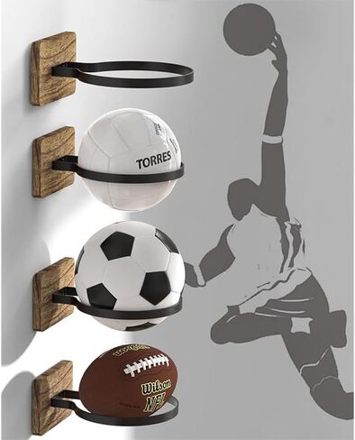 4PCS Ball Holder Wall Mounted Display Ball Storage Holder for Basketball Football Soccer Volleyball in Saudi Arabia