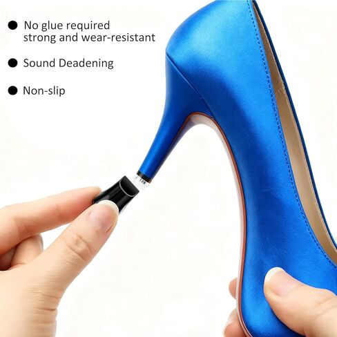 10 أزواج من سدادات الكعب - غطاء على شكل حرف U، 5 مقاسات من واقيات الكعب العالي البديلة، قبعات الكعب المضادة للانزلاق المضادة للضوضاء، سدادات الكعب، أغطية إصلاح الكعب من السيليكون للأحذية النسائية (أسود + شفاف) in Kuwait