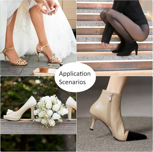 10 أزواج من سدادات الكعب - غطاء على شكل حرف U، 5 مقاسات من واقيات الكعب العالي البديلة، قبعات الكعب المضادة للانزلاق المضادة للضوضاء، سدادات الكعب، أغطية إصلاح الكعب من السيليكون للأحذية النسائية (أسود + شفاف) in Kuwait