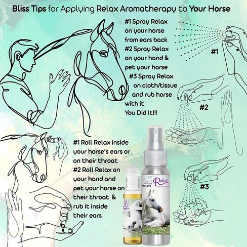 The Blissful Horses Relax Roll On Horse Aromatherapy كل الدعم الطبيعي لقلق خيولك in Kuwait