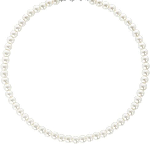 Pearl Choker Necklaces for Women - 4MM 6MM 8MM White/Pink Pearl Necklace Dainty Wedding Bridesmaid Bridal Jewelry Gifts in Saudi Arabia