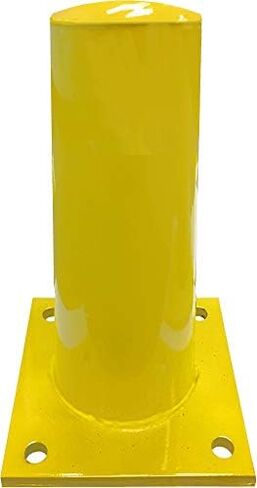 Electriduct 3 Feet Steel Pipe Safety Bollard Post Yellow/Black Stripe - Parking Lot Traffic Barrier (36" Height - 4.5" OD) in Saudi Arabia