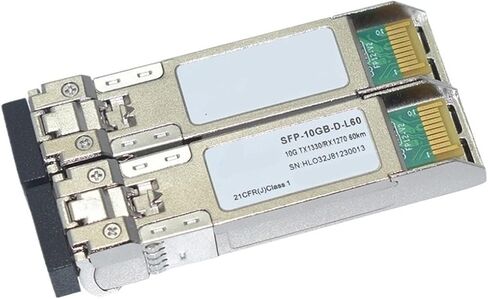 جهاز الإرسال والاستقبال البصري SFP-10GB-D-L60 10G 60 كجم BiDi SFP + LC 1270 / 1330nm الوحدة البصرية الأصلية (2 أزواج) in Saudi Arabia