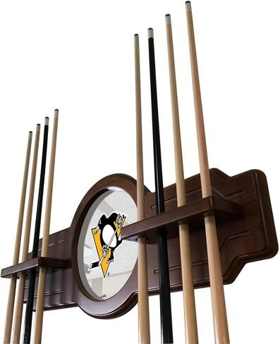 Pittsburgh Penguins Cue Rack in English Tudor Finish by Holland Bar Stool in Saudi Arabia