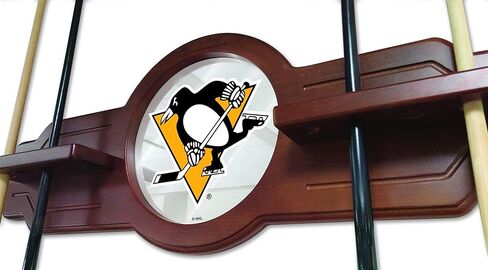 Pittsburgh Penguins Cue Rack in English Tudor Finish by Holland Bar Stool in Saudi Arabia