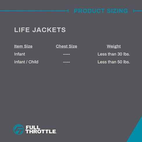 Full Throttle Infant Rapid Dry Life Vest – U.S. Coast Guard and Transport Canada Approved, fits Infants Less Than 30 pounds in Saudi Arabia