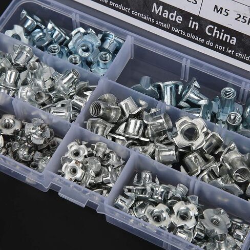135pcs Carbon Steel Four Claw Nut Assortment Kit for Furniture Cabinet Door in Saudi Arabia